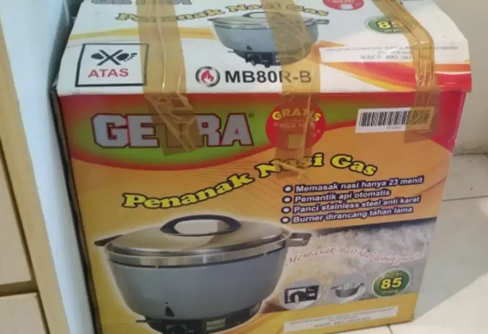 Getra rice cooker penanak nasi gas 14 liter MB 80 RB