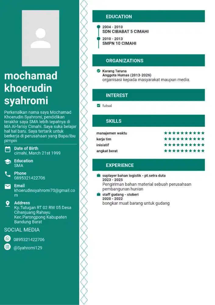 Siap menerima pekerjaan