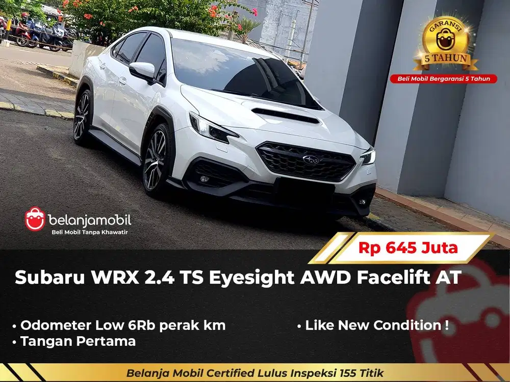[ LOW KM 6RB ] Subaru WRX 2.4 TS Eyesight AWD AT Putih 2024/2025