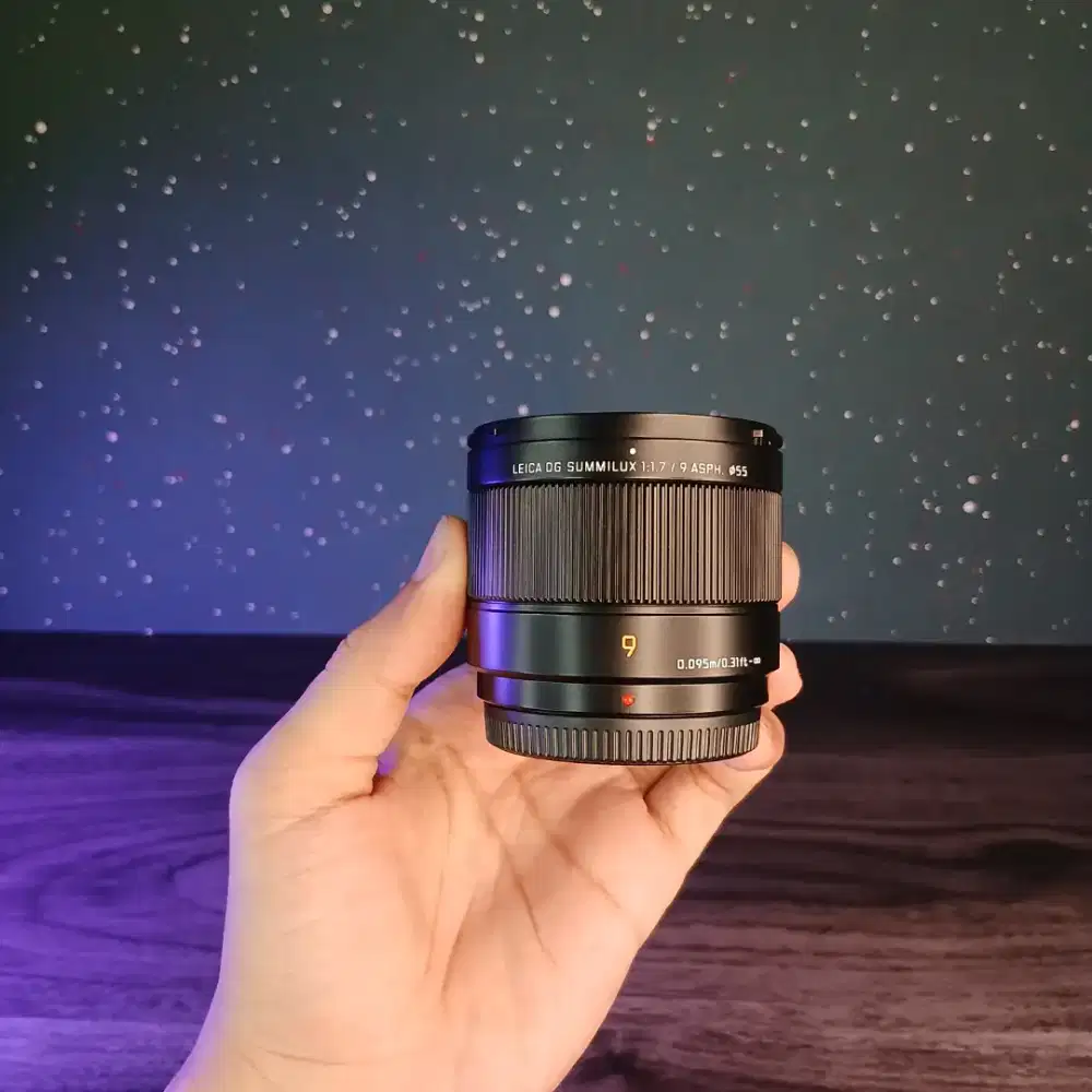 LENSA FIX LUMIX 9MM F1.7 LEICA DG SUMILUX LIKE NEW FULLSETBOX