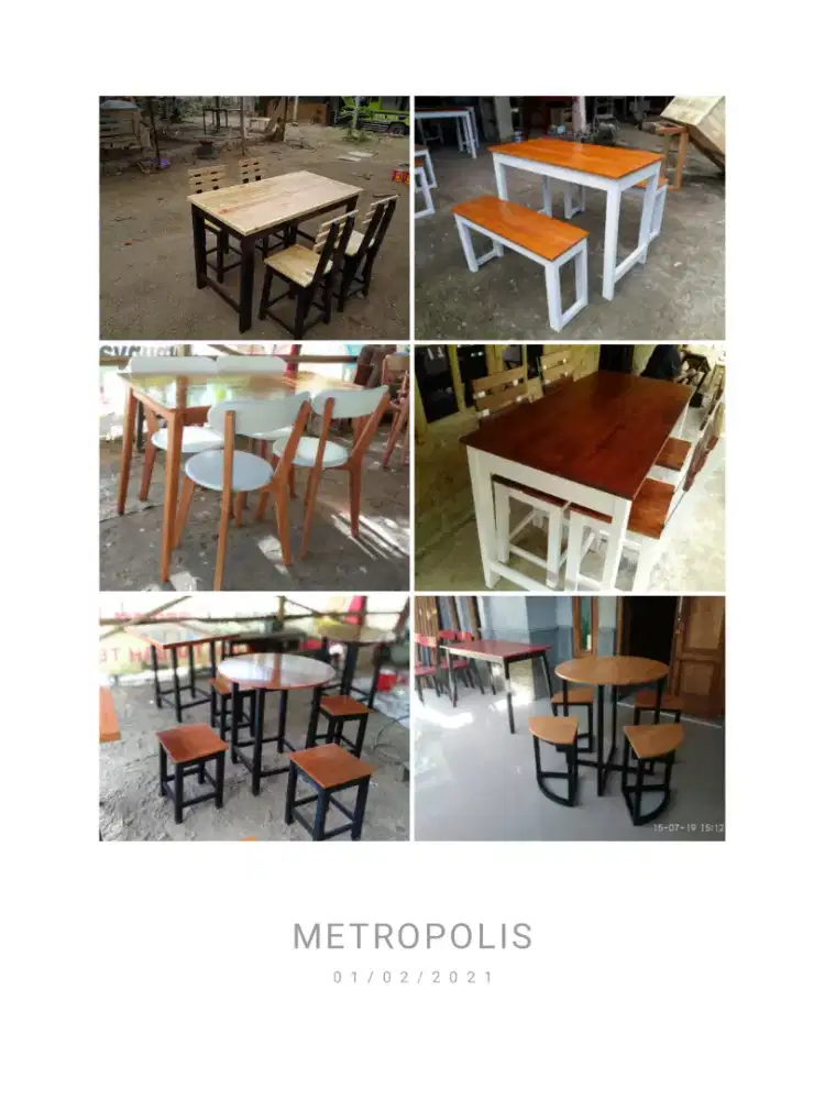 Set meja kursi resto/caffe
