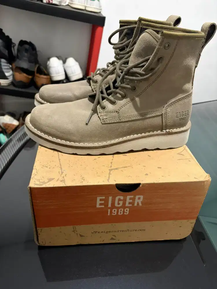 Eiger Boots High Khaki Speke Shoes 1989 BNIB
