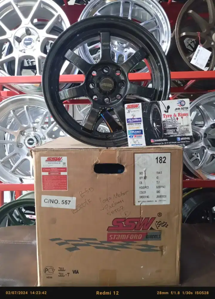Velg ssw gramlight r15 4x100/114.3 lbr6,5 et42 sepaket ban