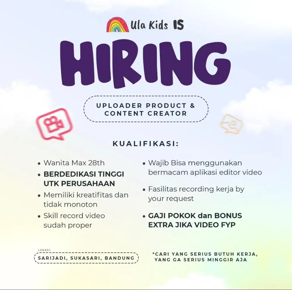 Lowongan Pekerjaan Admin Online Shop dan Content Creator