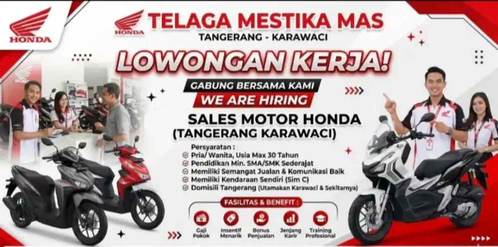 Lowongan seles motor Honda lapangan