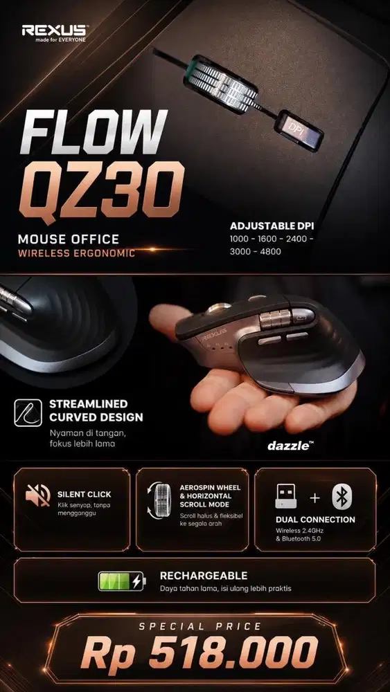 Rexus Flow QZ30 mouse wireless