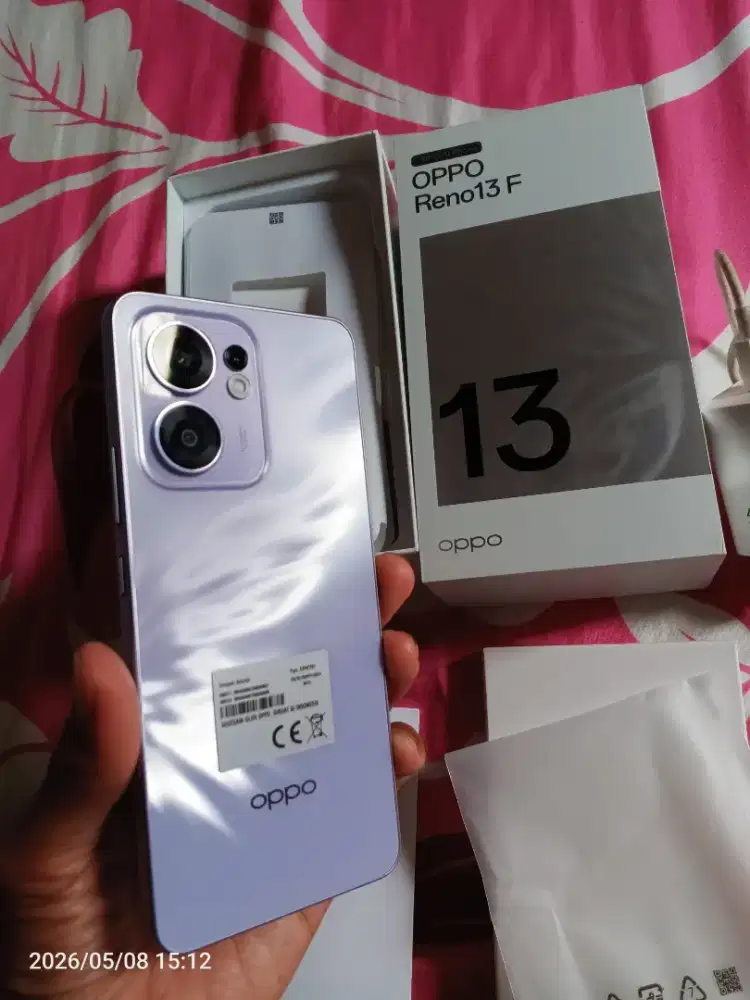 Oppo Reno 13F ram 8gb/256gb fulset masih garansi panjang
