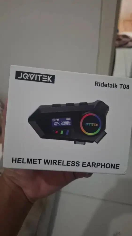 Jovitech T08 Intercom Bluetooth Headset Helm IPX6 FM Radio Waterproof