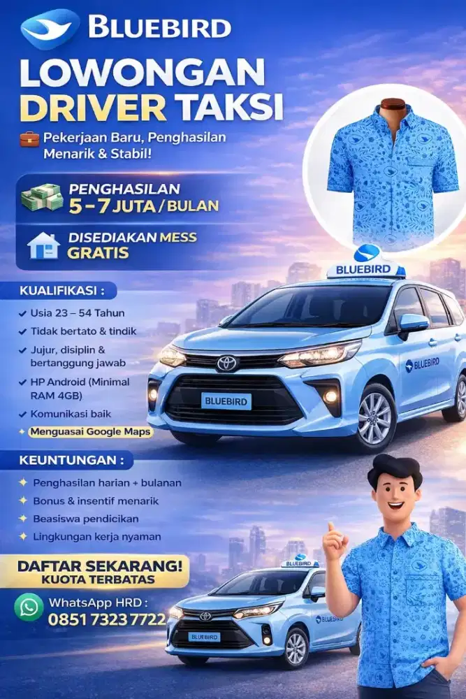 Loker Driver Mobil Biru BB