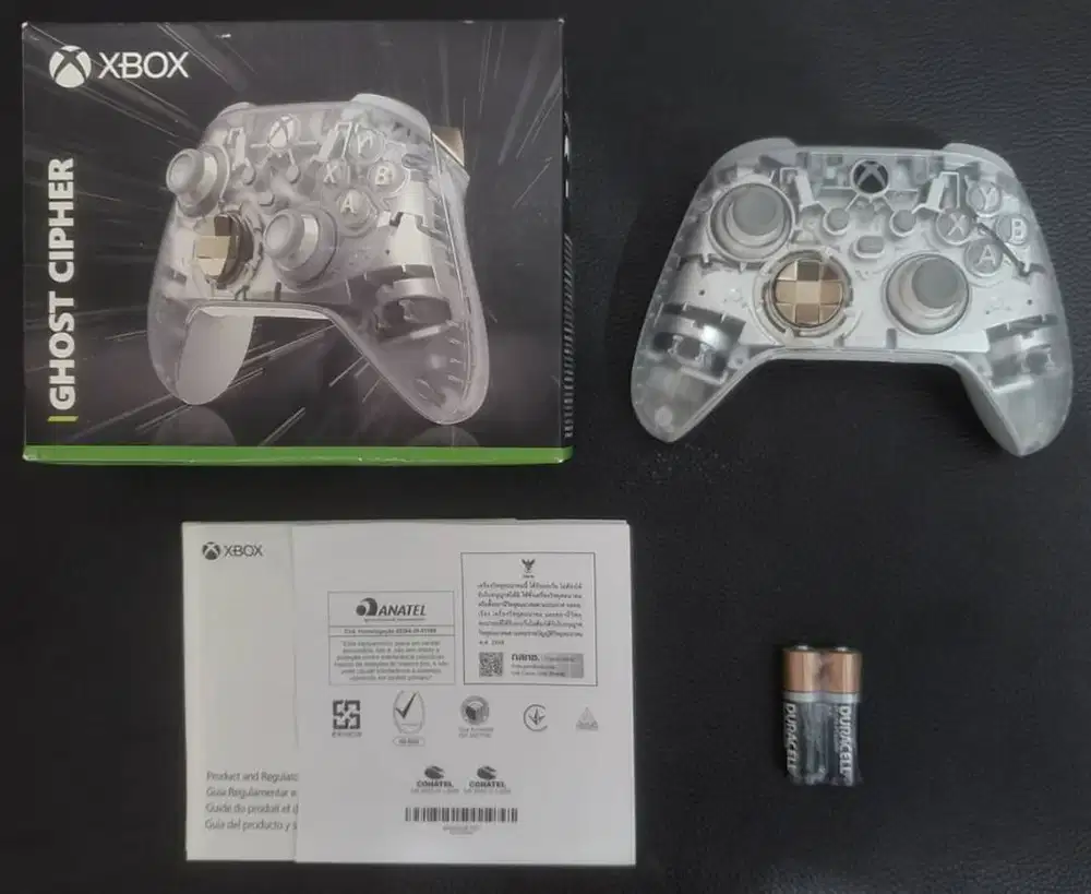 Microsoft Xbox Ghost Cipher Controller (Transparent, Transparan)