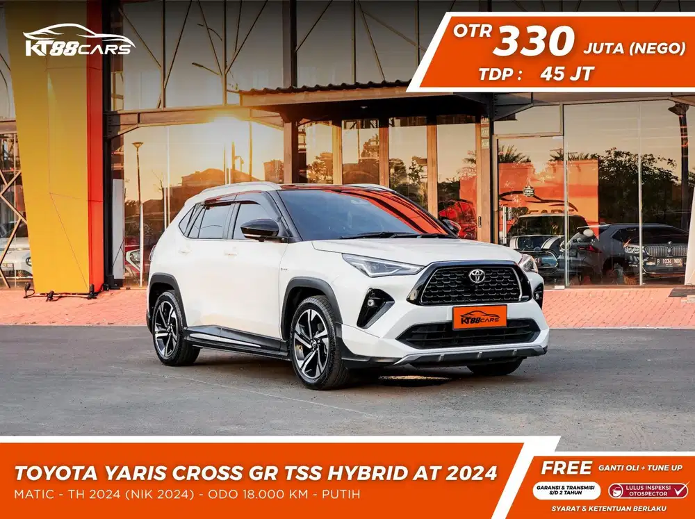 [BERGARANSI] TOYOTA YARIS CROSS GR TSS HYBRID MATIC TAHUN 2024 PUTIH