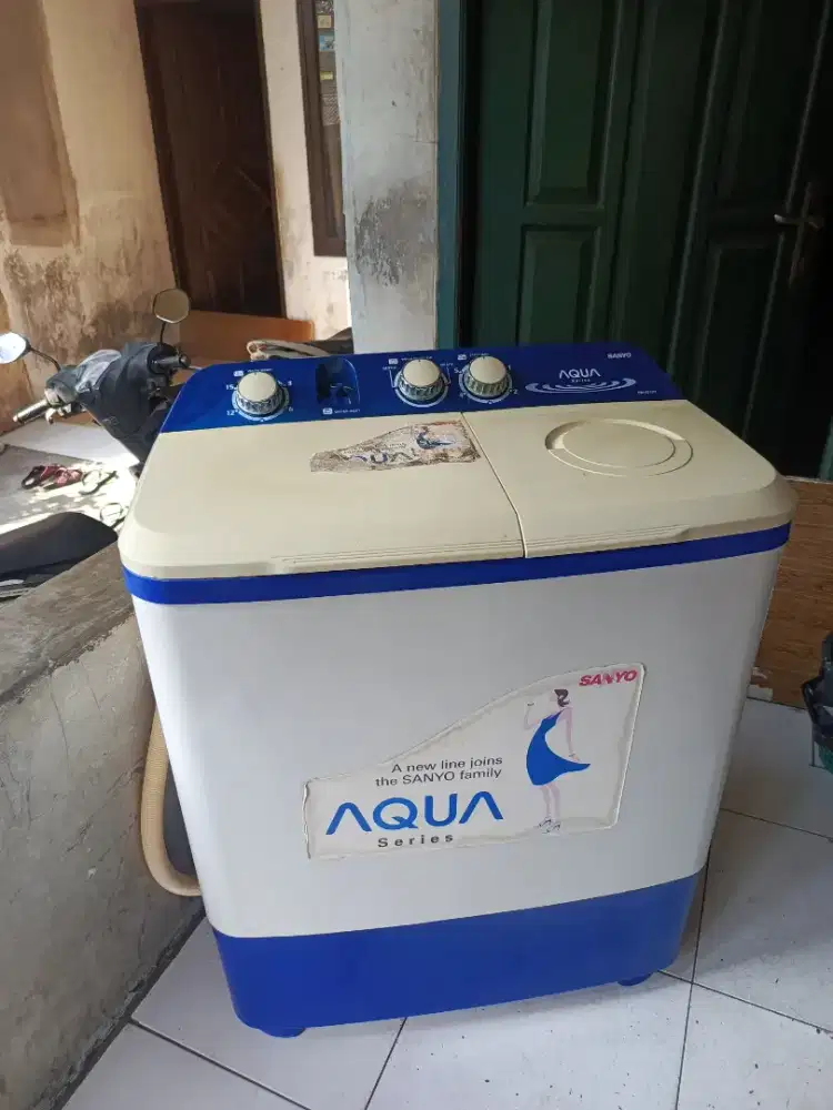 Mesin cuci merek AQUA HIJAB SERIES 8kg normal Joss tinggal pake bosku