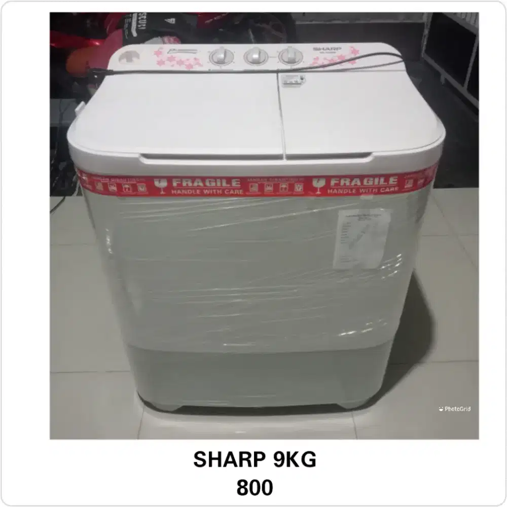 Mesin cuci 2 tabung sharp 9kg