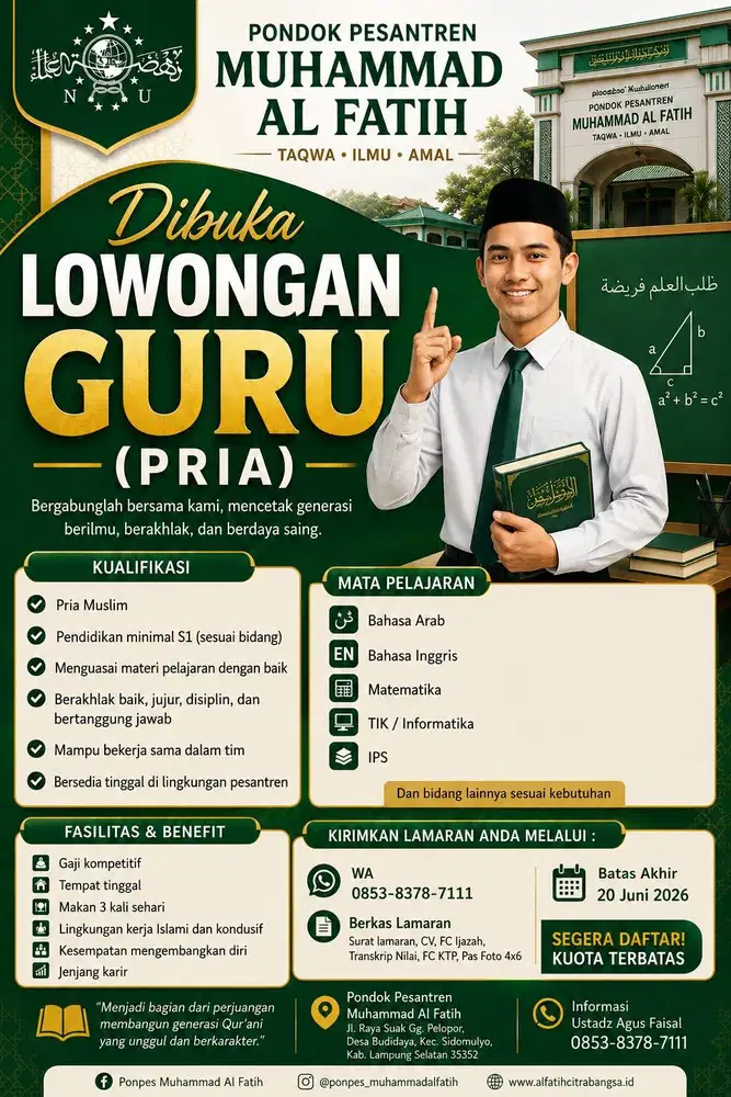 Lowongan Guru Pondok Pesantren
