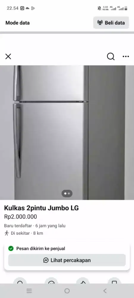 Kulkas 2 pintu LG Jumbo inventer