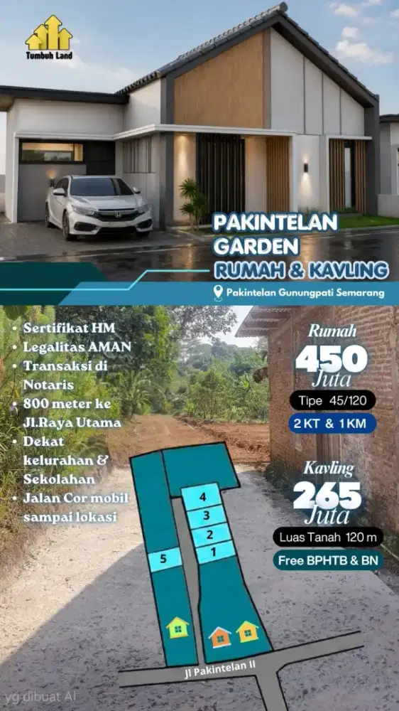 Rumah termurah cash or kredit sekitar kampus unnes semarang jawatengah