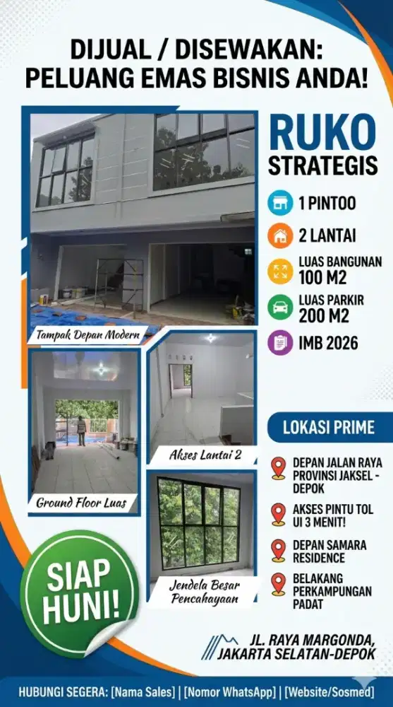 Ruko strategis 2 lantai