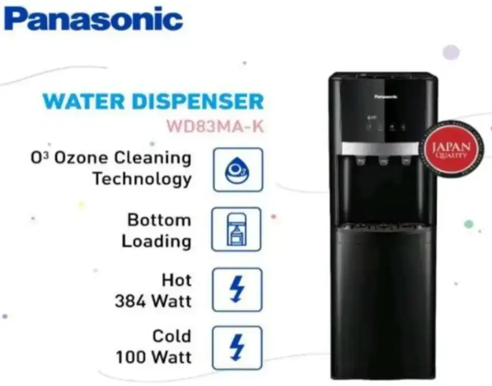 Water Dispenser Panasonic Galon Bawah NY-WDB83MA-K