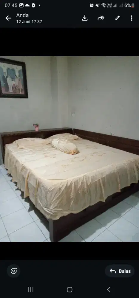 Jual cepat dipan jati uk 180 king size