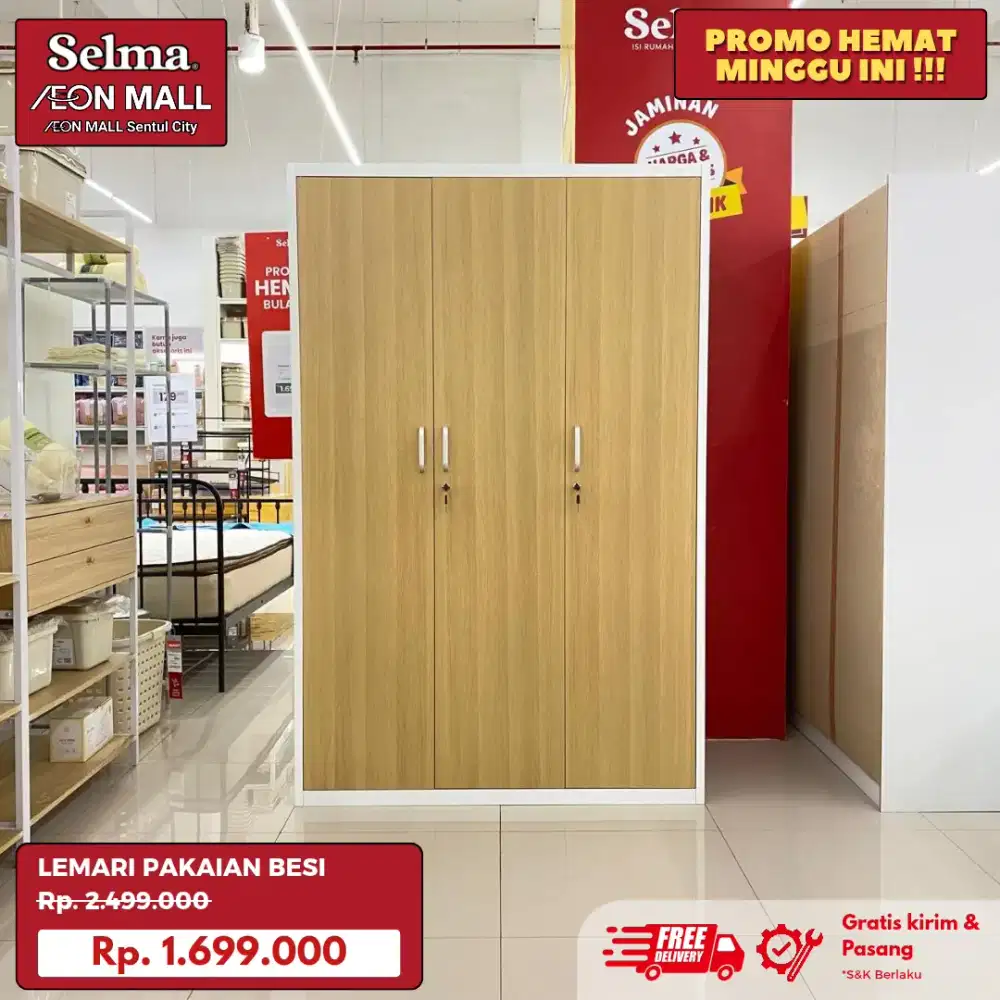 LEMARI PAKAIAN BESI/METAL MURAH