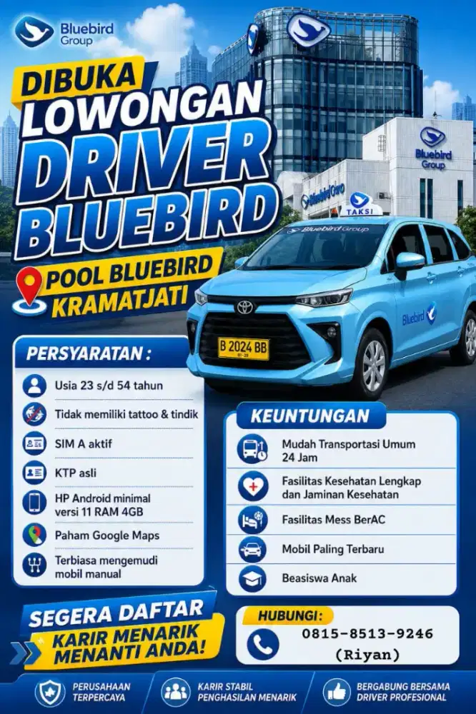 Lowongan Driver Bluebird