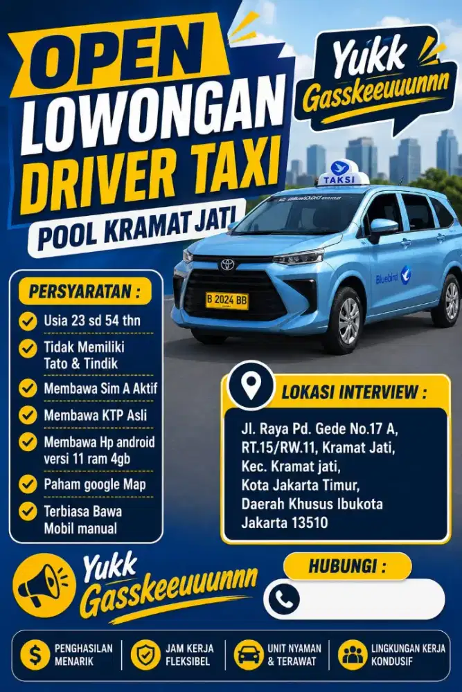 Di butuhkan driver segera