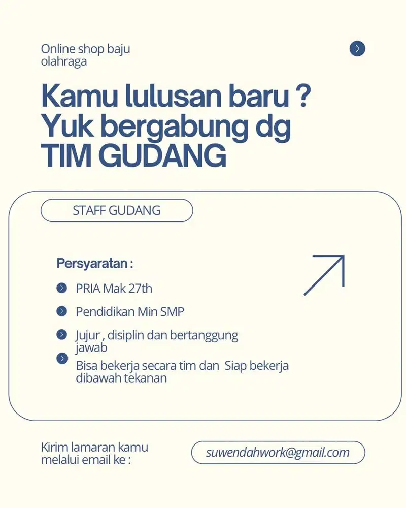 STAFF GUDANG PAKAIAN
