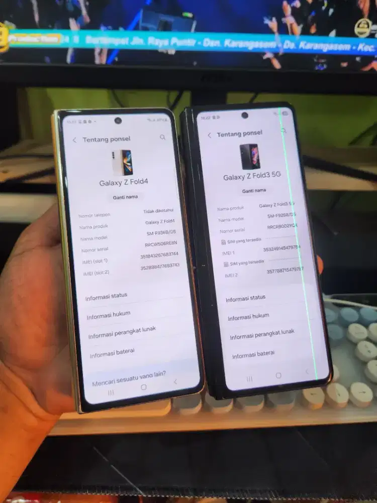 Samsung z fold 3 dan 4 256 gb minus