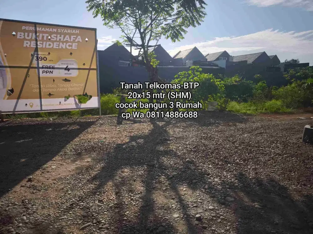 Tanah Telkomas BTP 20x15 mtr SHM