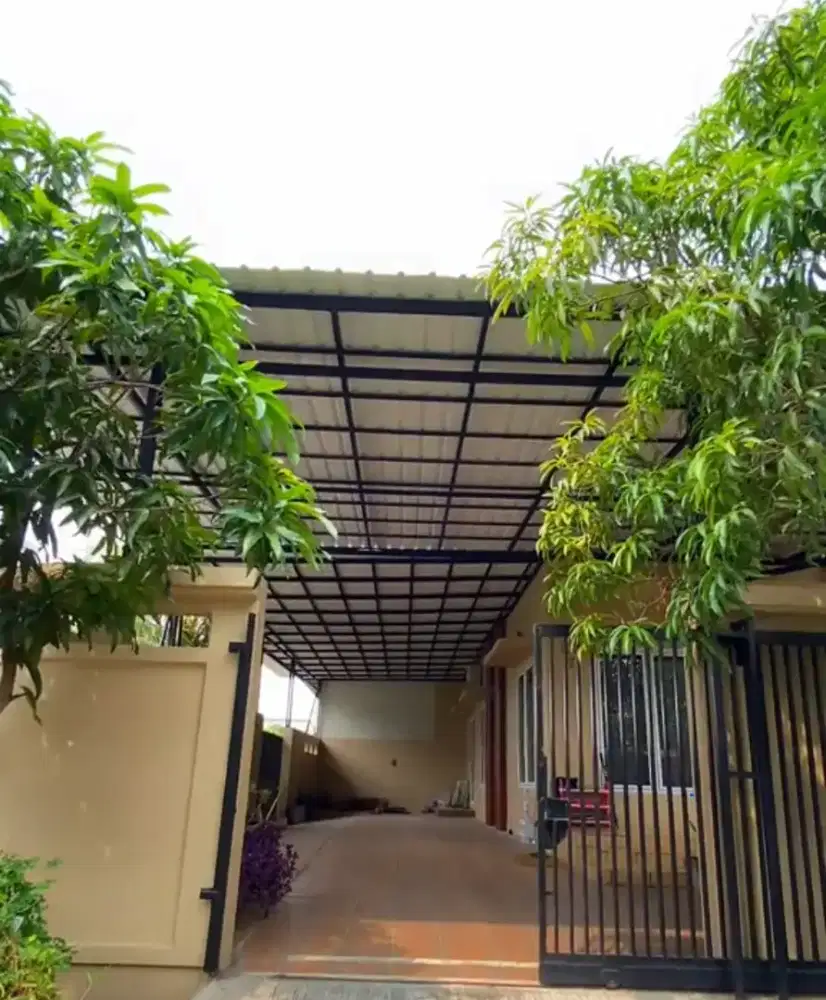 Kanopi baja ringan rangka cat hitam