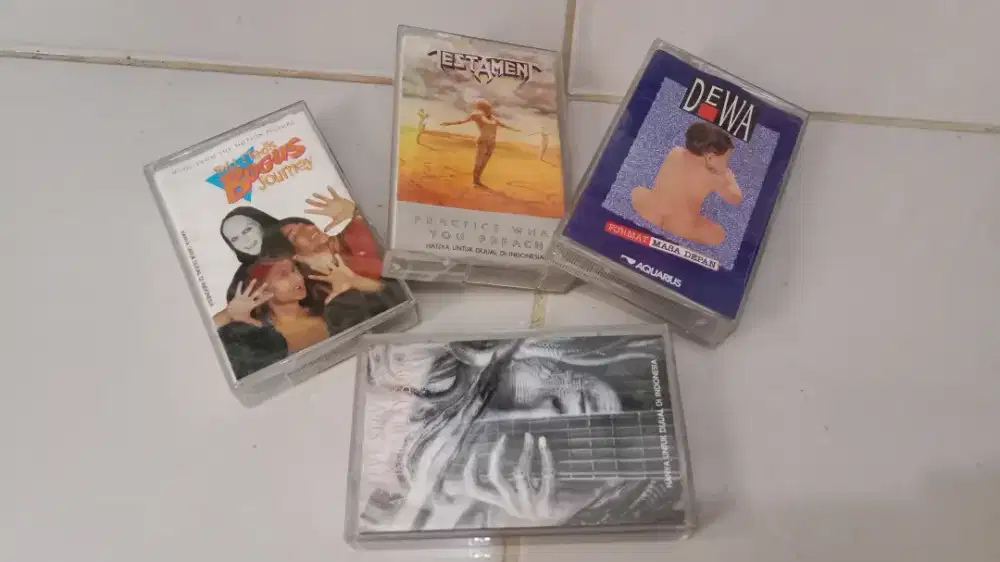 Paket kaset minus cover tidak mulus pita bagus