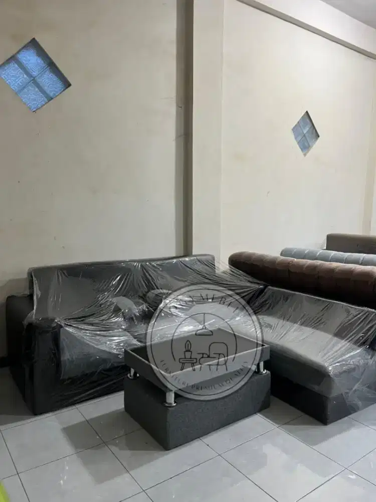 READY SOFA TAMU KULIT LINEN MINIMALIS TERLARIS SALE