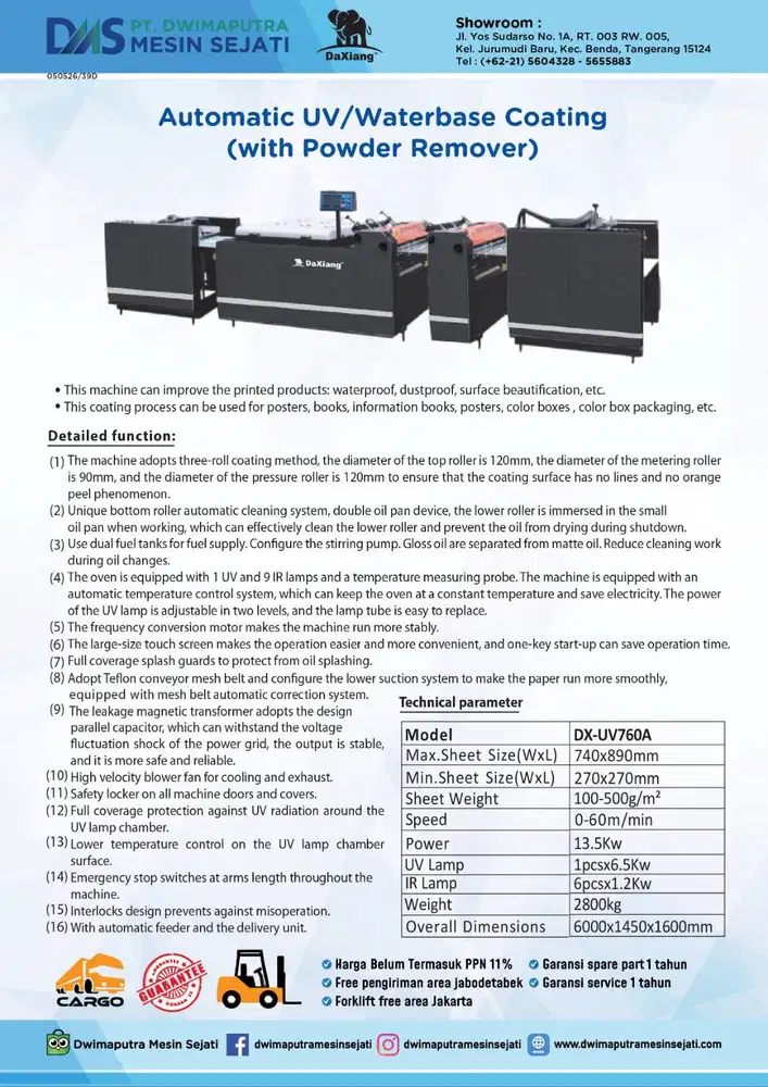 Automatic UV/Waterbase Coating Machine