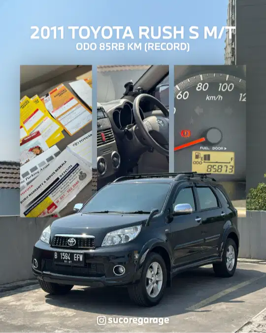 TOYOTA RUSH TYPE S 2011 M/T LOW KM, FULL ORIGINAL, ISTIMEWA!