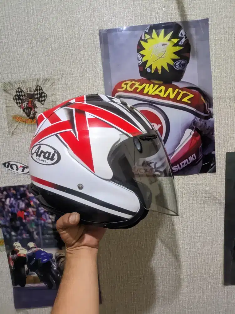 Arai half face MZ ram original repaint Nakano star