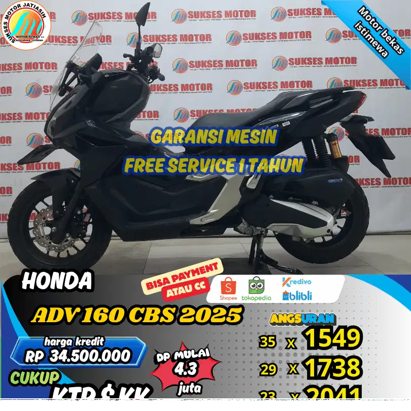 HONDA ADV 160 CBS 2025 DP&ANGSURAN TERMURAH SYRTKTP&KK(SUKSESMOTOR)