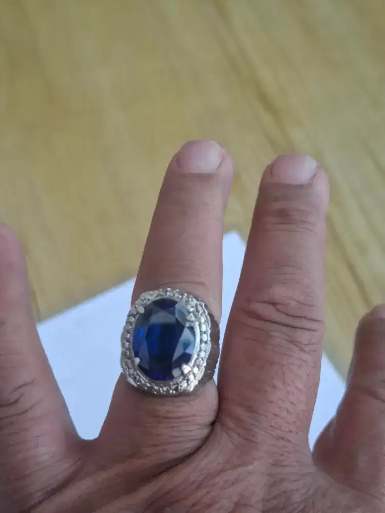 Cincin perak king safir