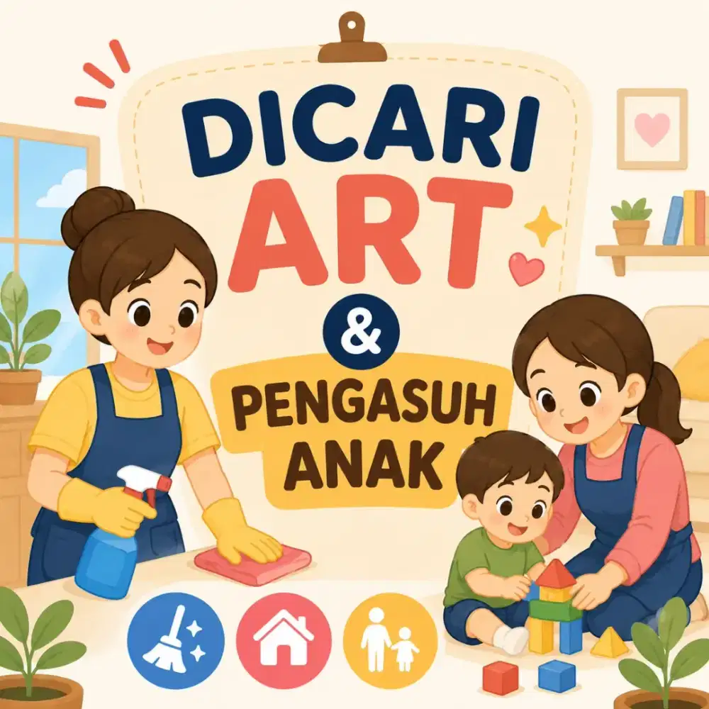 LOWONGAN ART DAN PENGASUH ANAK (UMUR 1,5 TAHUN)