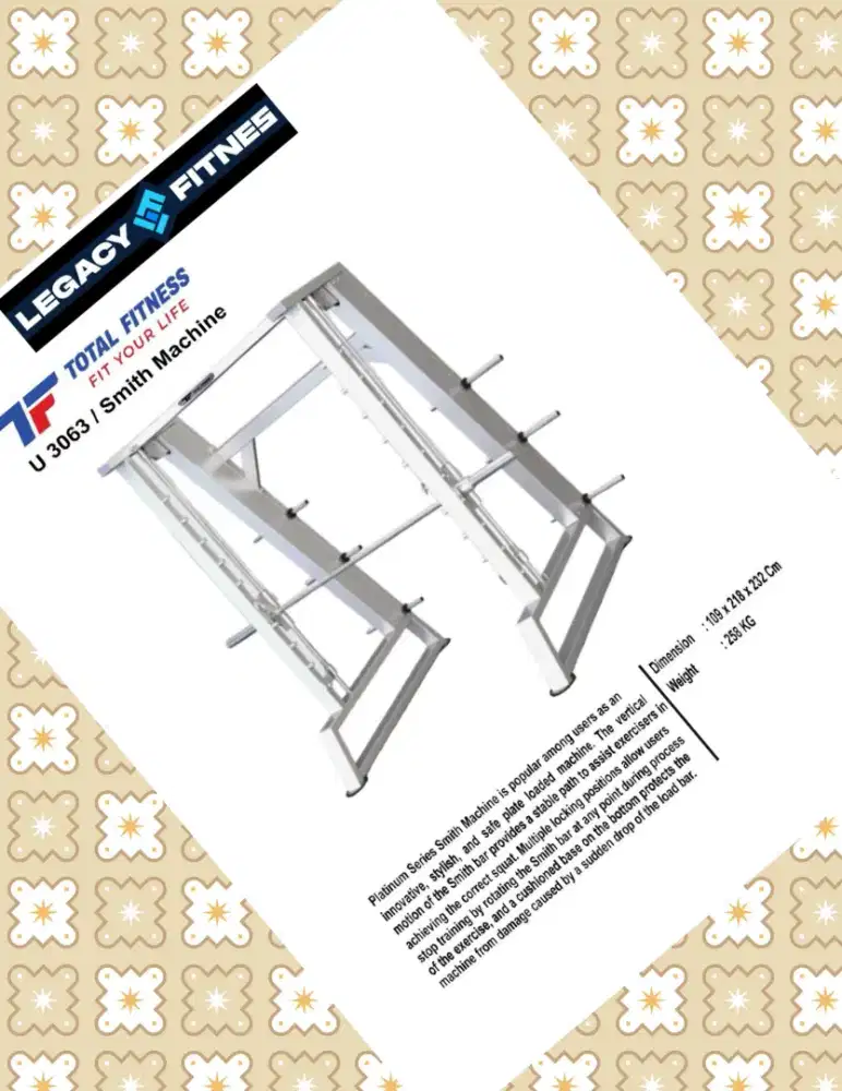Alat fitnes Comercial Smith Machine // HGR-816