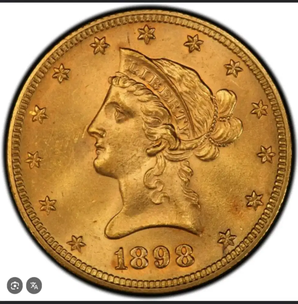 Uang koin Emas  Amerika tahun 1898