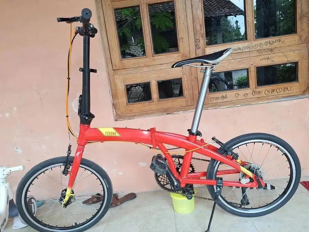 Sepeda Lipat Rakitan Ecosmo 9 Speed