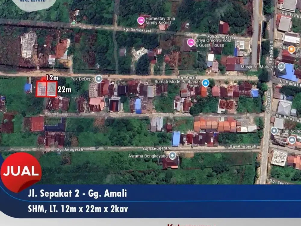 Tanah Kavling Akses Mudah di Sepakat 2