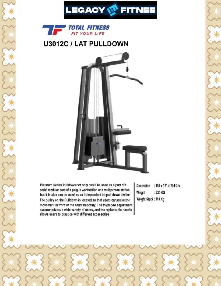 Alat fitnes Comercial Lat Pulldown // DCR-136