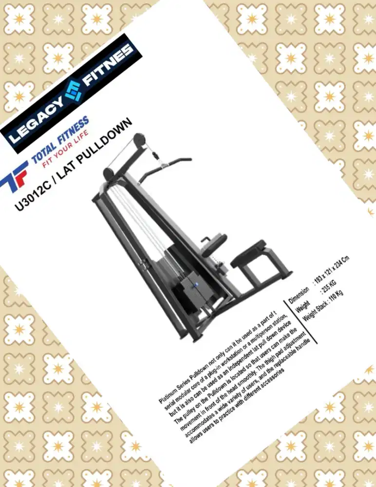 Alat fitnes Comercial Lat Pulldown // DCR-136
