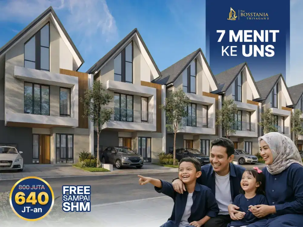 Rumah Cluster Baru Skandinavian 2 Lantai 7 Menit ke UNS Cashback Puluhan Juta