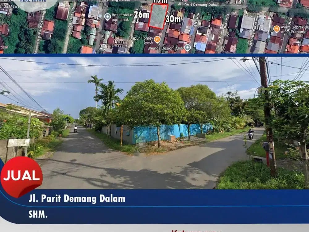 Tanah Posisi Hook Strategis Luas Ideal Cocok Bangun Rumah Usaha Kost
