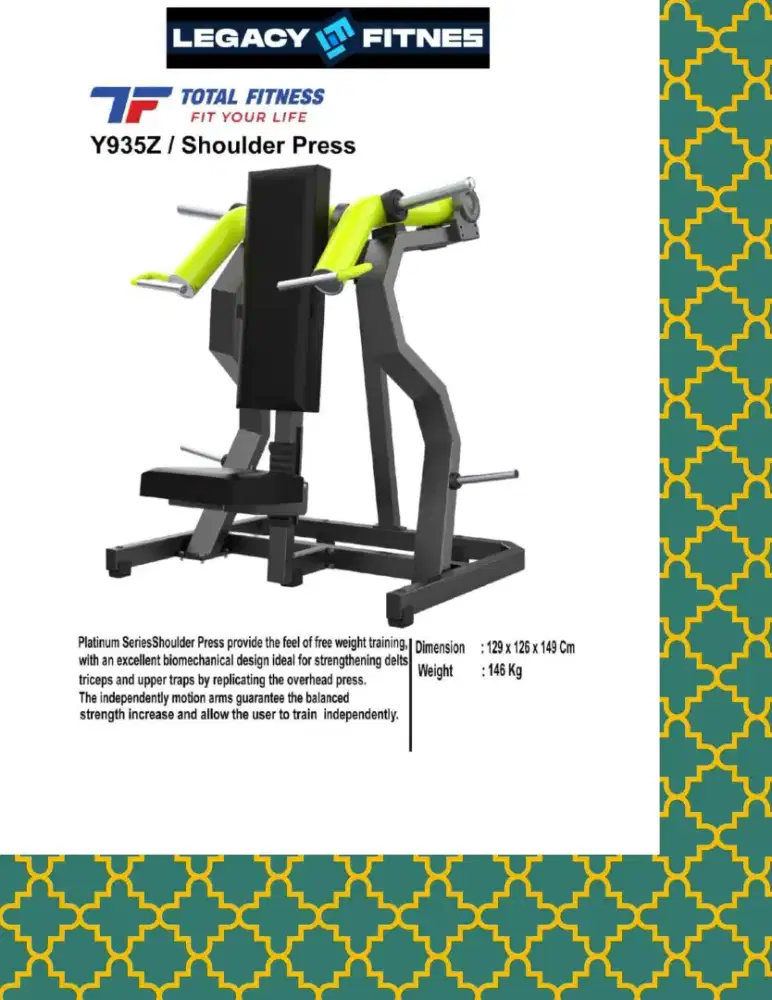 Alat fitnes Comercial Shoulder Press // JFW-433