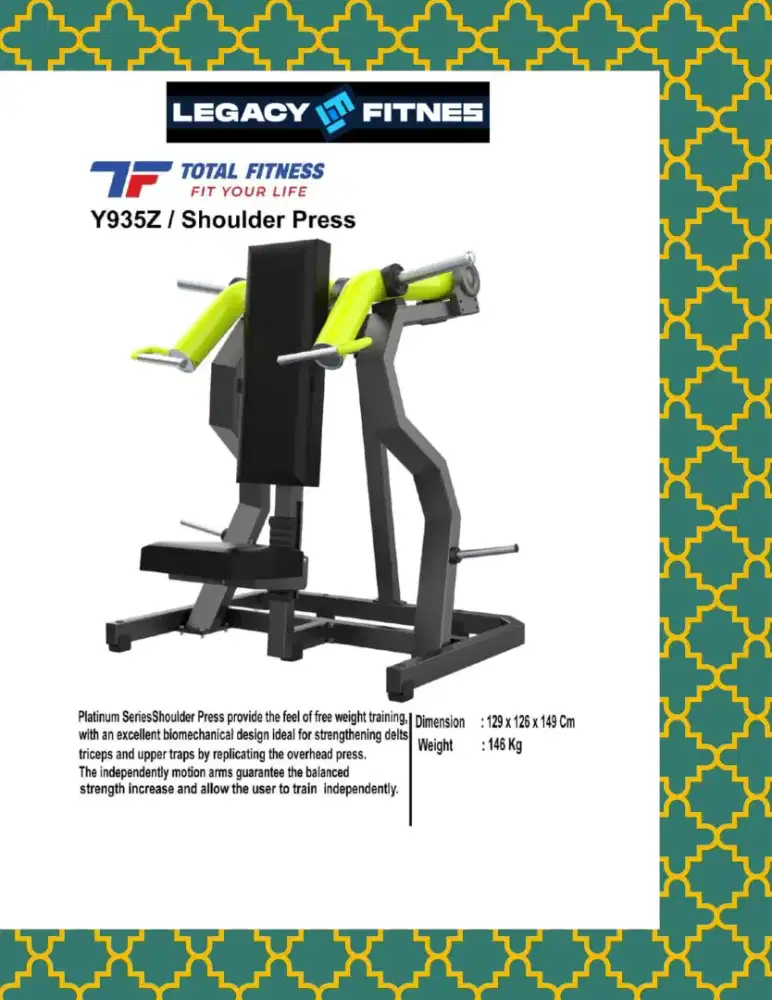 Alat fitnes Comercial Shoulder Press // JFW-433