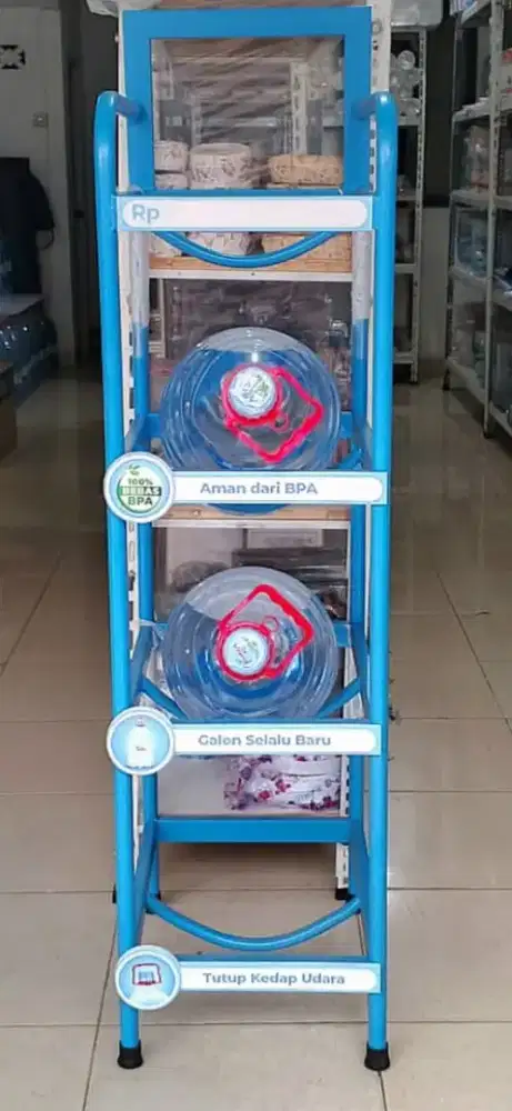 Rak Galon Besi Kuat dan Kokoh Merk Lemineral