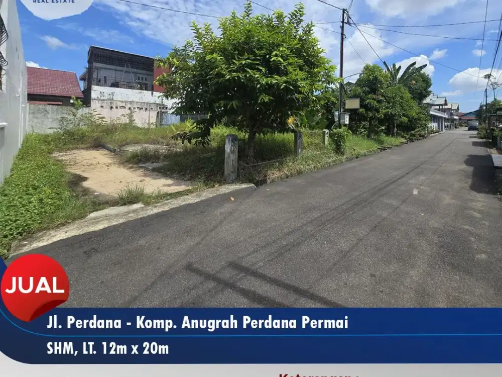 Tanah Kawasan Komplek Tengah Kota Cocok Bangun Rumah di Perdana